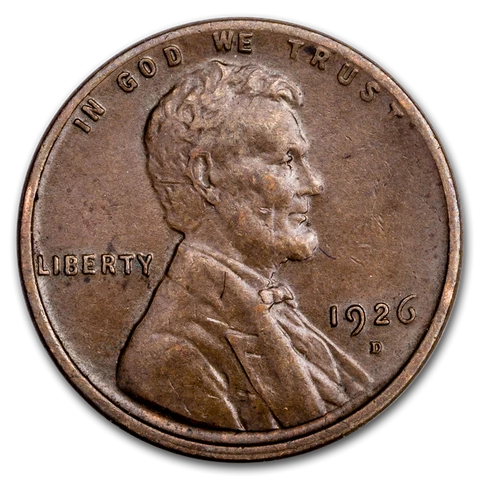 1926 D - Lincoln Wheat Penny - G/VG Cover