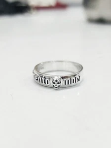 Memento Mori Skull Ring, Skull Ring, 925 Silver, Til Death Signate Ring - Picture 1 of 4