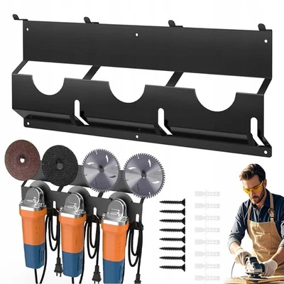 2-in-1 Winkelschleifer Werkzeug Wandhalterung, Schwarz Winkelschleifer Halterung - Bild 1 von 4