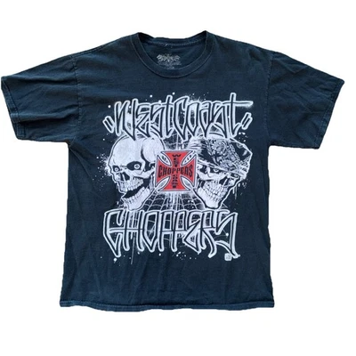 Camiseta negra grande vintage Y2K West Coast Choppers logotipo grande Foto 1 de 4