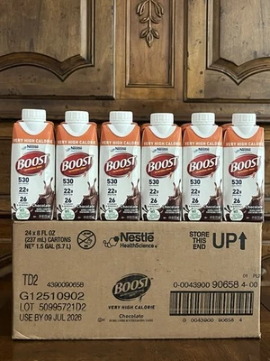 Boost Very High Calorie Chocolate Drink - 8oz. / 24 packaged per case.  - Image 1 of 2