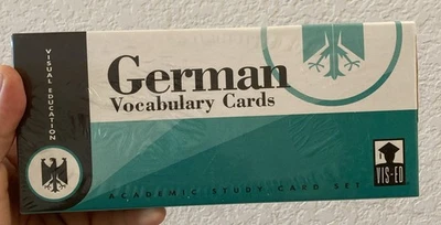 German Vocabulary Cards Vis-Ed Academic Study Card Set, 1000 Flashcards Foto 1 de 4