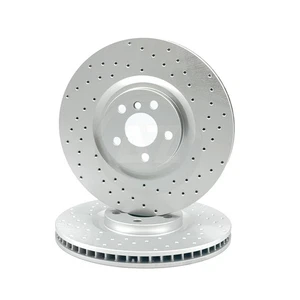 FOR BMW 128ti M135i M235i F40 F44 CROSS DRILLED FRONT BRAKE DISCS PAIR 360mm - Picture 1 of 11