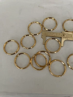 12 anillos divididos chapados en oro de 33 mm de colección Foto 1 de 2