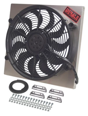 Derale Powerpack - High Output Single 17" Electric RAD Fan/Aluminum Shroud Kit - Image 1 of 4