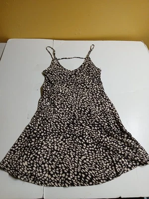 Billabong black pattern strap short dress small junior - Image 1 of 4