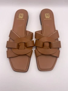 Bruno Magli Women Alessia Brown Leather Sandal Sz 9.5 - Picture 1 of 8