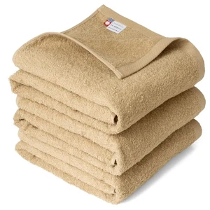 oruta Imabari Face Towels 3-Pack , Quick Dry, Thin, Soft,100% Cotton(Beige)Japan - Picture 1 of 9
