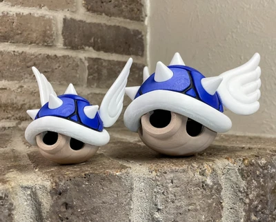 Mario Blue Flying Spikey Koopa Turtle Shell 3D Print Nintendo Geeky Gamer Gift