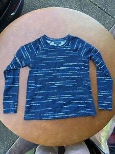 Karen Scott Sport Damen S gestreift Waffel Strick Langarm Sweatshirt Pullover - Bild 1 von 9