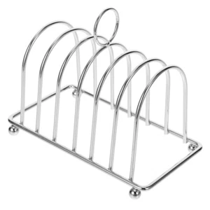 Metall 6 Schlitze Schreibtisch stabil Kreis Griff Küche Toastständer - Bild 1 von 12
