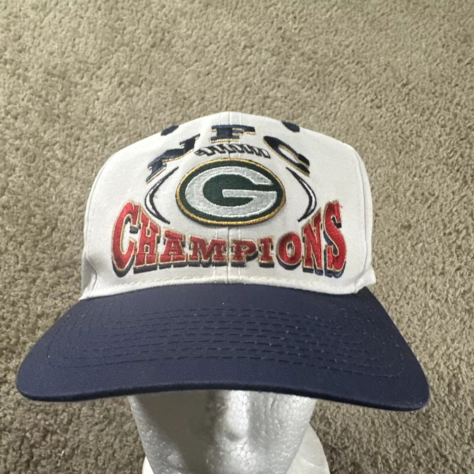 Gorra de Colección Green Bay Adulto Blanca Snapback NFC Champions Logo 7 EE. UU. 90s Foto 1 de 4