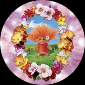 Trolls Orange Troll Purple Background Button TB1861 - Picture 1 of 5