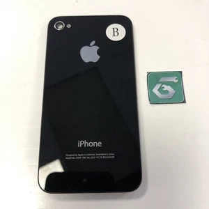 Apple iPhone 4 A1332 GSM Back Glass Cover Replacement Black Genuine OEM B GRADE - Picture 1 of 4