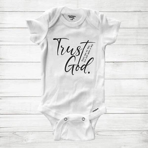 Trust God Baby Bodysuit gift Girl boy Infant There Was No Way BUT GOD Made A Way - Picture 1 of 3