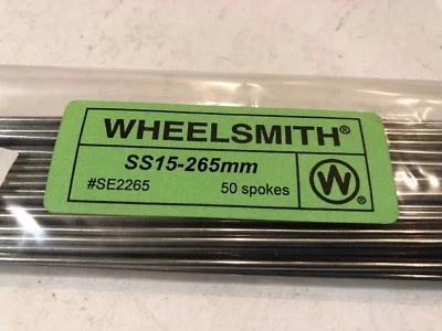 Wheelsmith SS15-265mm Silver spokes Pack Of 50 - Image 1 of 4