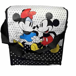 Disney Mickey And Minnie Recycled Messenger Tote Bag Adjustable Strap - Picture 1 of 13