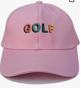 Gorra de sombrero de diseño bordado con logotipo de golf rosa - Imagen 1 de 3