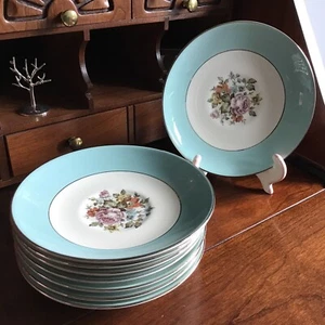 Set of 8 saucers CUNNINGHAM PICKETT DANUBE Made in USA, 6” across - Picture 1 of 3