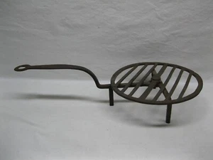 Blacksmith Wrought Iron Fireplace Hearth Tool Trivet Griddle Signed JB Antique - Picture 1 of 7