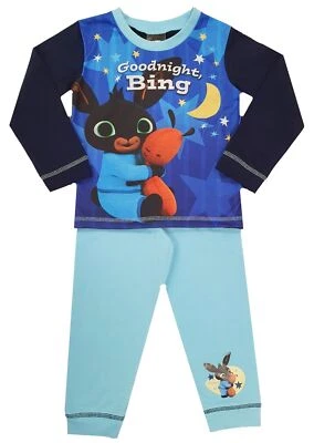BING BUNNY & FLOP Boys Toddlers Bing Bunny Goodnight Character Print Longsleeve Nightwear Pyjamas