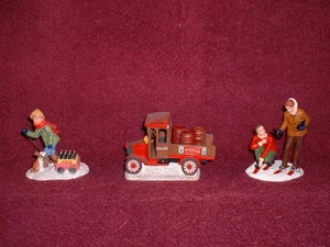Set of THREE (3) COCA-COLA "Town Square" ACCESSORIES: 1993/1994/1995 - Picture 1 of 1