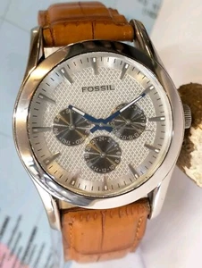 FOSSIL ARKITEKT MULTIFUNCTION QUARTZ SILVER DIAL FS-4127 MEN'S FULL WORKING VTG. - Picture 1 of 23