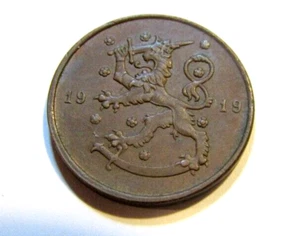 Finland 1919 10 Pennia Coin - Picture 1 of 5
