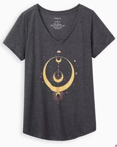 Neu mit Etikett Torrid Girlfriend T-Shirt – Signatur Jersey Mystic Map dunkelgrau Größe 00 M/L 10 - Bild 1 von 3