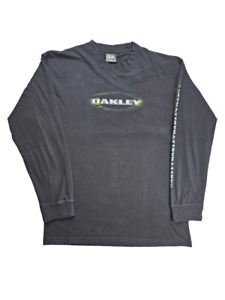 Vintage Oakley Y2K Big Logo Orbital Long Sleeve Streetwear Shirt Size L