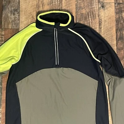 Chaqueta Obermeyer Youth XL Cuello Simulado 1/4 Cremallera Top Manga Larga Capa Verde Negra Foto 1 de 4