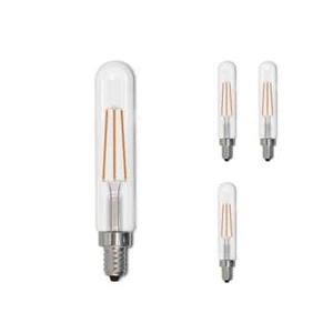 BULBRITE 4-Pack 40W Equi. Soft White T8 E12 Candelabra Base Clear LED Light Bulb - Picture 1 of 5