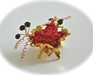 dollhouse doll house miniature RED GRAPES IN FRUIT BOWL - Picture 1 of 4