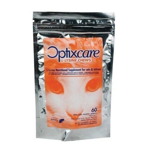 new Optixcare L Lysine Soft Chews Nutritional Supplement For Cat & Kittens 60 ct - Image 1 of 1