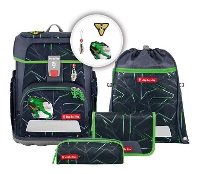 Step by Step Cloud Schulranzen-Set 5-teilig Ninja Kimo dunkelgrau - Bild 1 von 4