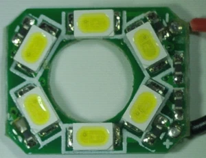 Ring Light 6 LED module 4 pieces 5 Volt Bright White ~1/2" diam. - Picture 1 of 6