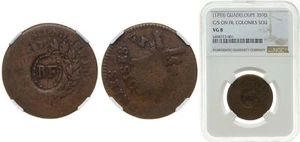 France 1793 3 Sols 9 Deniers Bronze NGC VG 8 - Picture 1 of 1