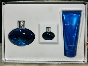 ELIZABETH ARDEN MEDITERRANEAN 50ML EDP SPRAY/ 5ML EDP SPLASH/ 100ML BODY LOTION - Picture 1 of 11