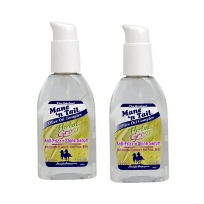 2x Mane 'n Tail Olive Oil Complex Herbal Gro Anti Frizz'n Shine Serum 4oz - Image 1 of 2