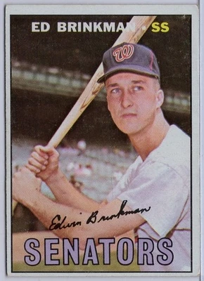 1967 Topps #311 Ed Brinkman en excelente estado Senators Foto 1 de 2