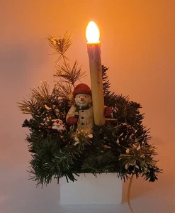 Snowman Faux Candle Stick Lamp Arrangement 11" - Picture 1 of 15