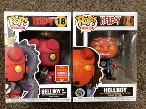 Funko POP!, Hellboy #750 & Hellboy in Suit #18 2018 SCE Limited Edition - Picture 1 of 17