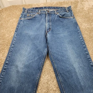 Vintage Levis 517 Jeans Mens 36x30 actual (34x27) Orange Tab Distressed baggy - Picture 1 of 8