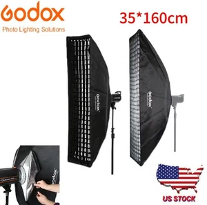 Softbox rectangular Godox Speedlite 35*160 cm EE. UU. con rejilla Bowens para retrato - Imagen 1 de 19