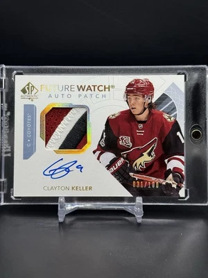 2017-18 SP Authentic Clayton Keller Future Watch Auto Patch /100 FWAP RC - Image 1 of 2