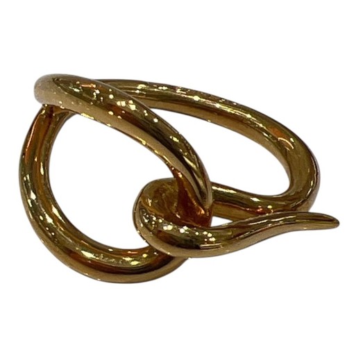 HERMÈS HERMES Jumbo sciarpa metallo oro GD donna anello sciarpa P0037584