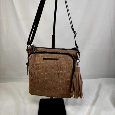 New Steve Madden Pastel Pink Logo Adjustable Crossbody Bag - Image 1 of 4