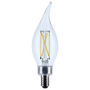 Satco Lighting S12506 4 Watt Dimmable CA10 Candelabra (E12) LED - Clear - Picture 1 of 1