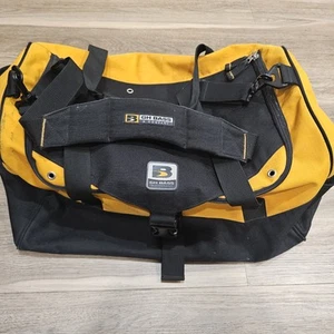 Vintage G.H. Bass & Co. Black And Yellow Duffle Nylon Bag 23x12x12" 90's  - Picture 1 of 8