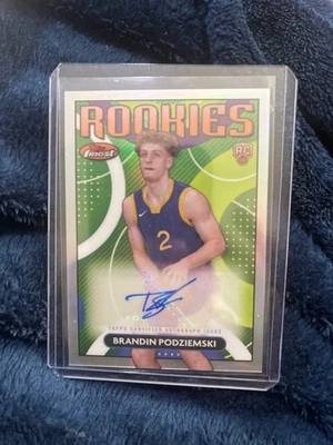 2023-24 Topps Finest - Rookie Finest Autographs Brandin Podziemski #RFA-BP - Image 1 of 2